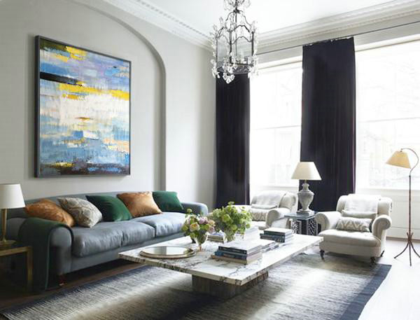 Large Abstract Painting On Canvas,Oversized Contemporary Art,Hand Painted Acrylic Painting,White,Blue,Yellow.etc